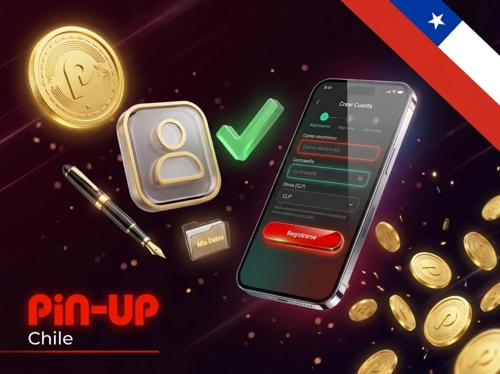 Registro rápido en Pin-Up Chile para crear una cuenta de juego.