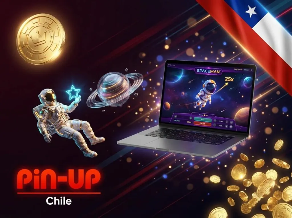 Juego Spaceman disponible para usuarios de Pin-Up Chile.